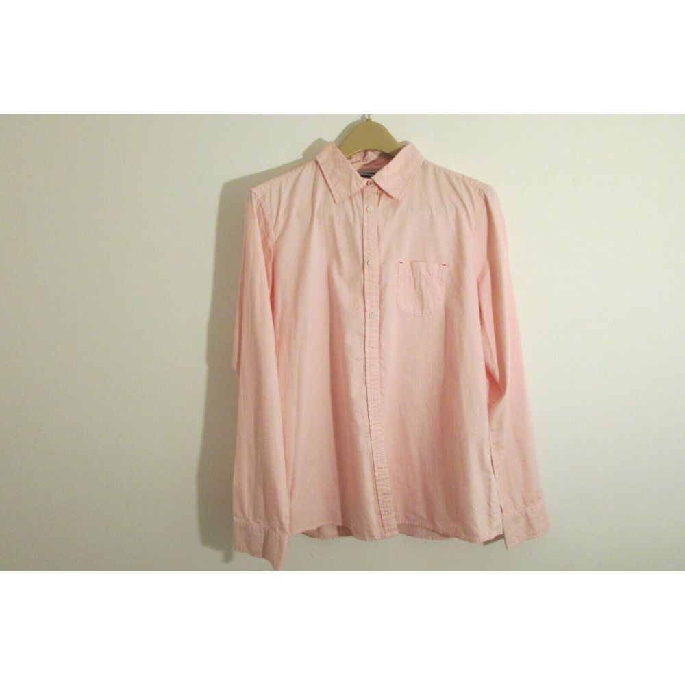 Gap Women's Button Up Pink Long Sleeve Crisp Blouse Top Shirt Size 14 EUC (B)